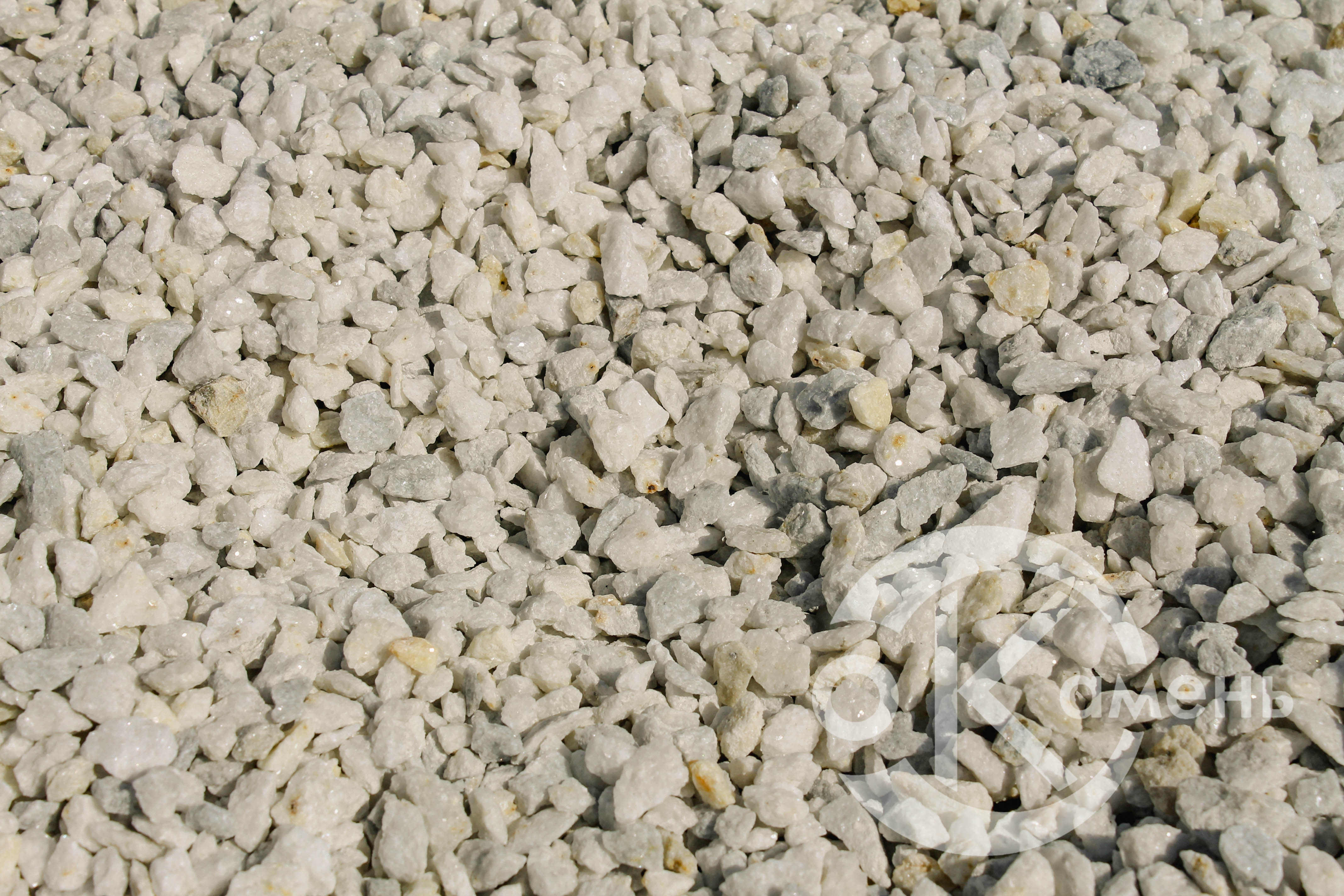 Мраморная бело-серая колотая 2,5-5 мм