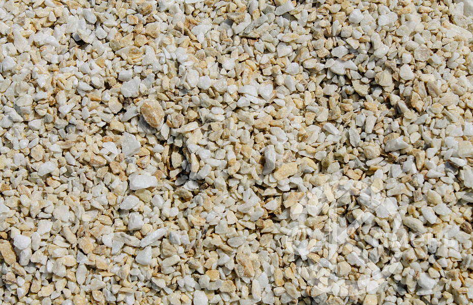 Мраморная бело-желтая колотая 2,5-5 мм