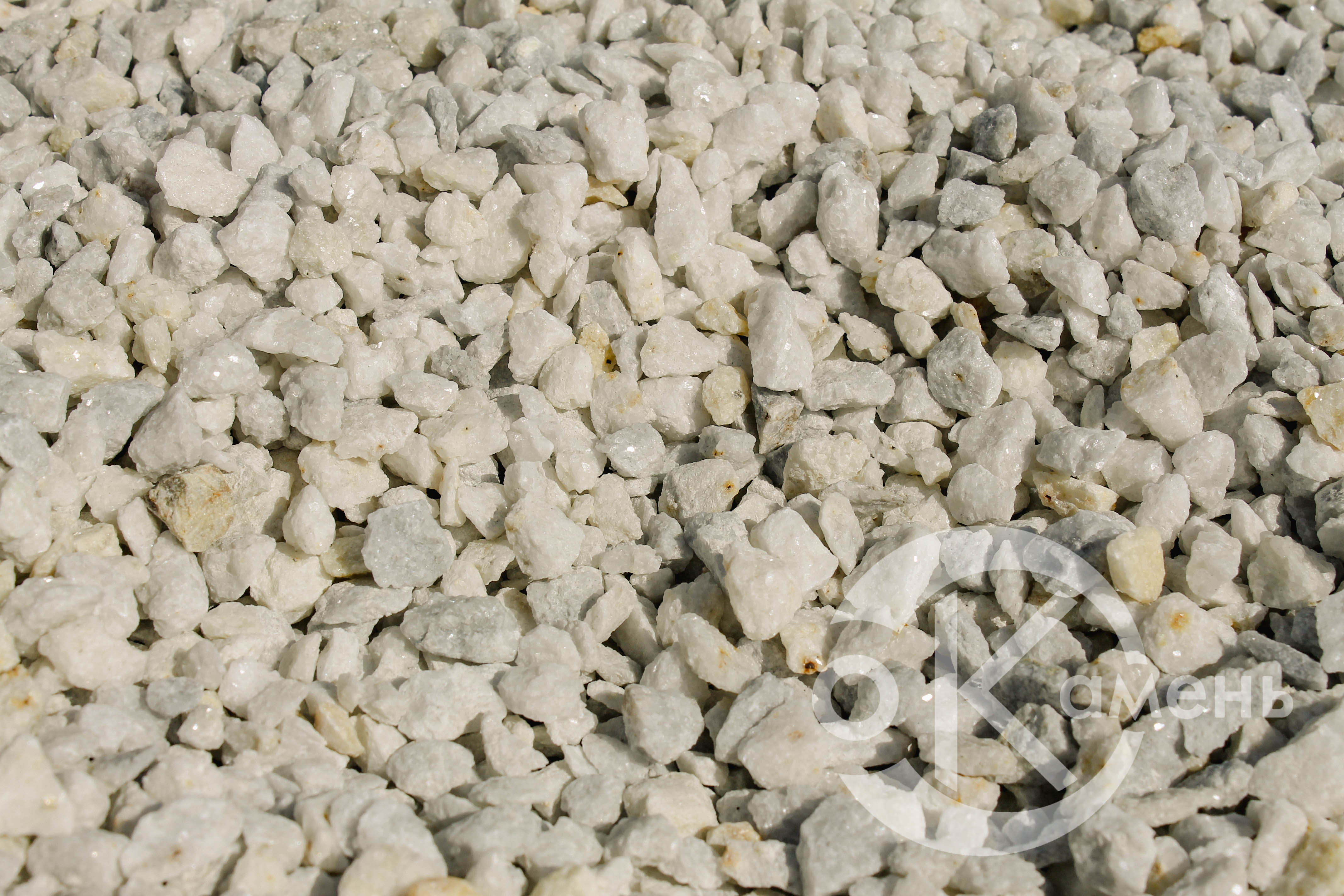 Мраморная бело-серая колотая 5-10 мм