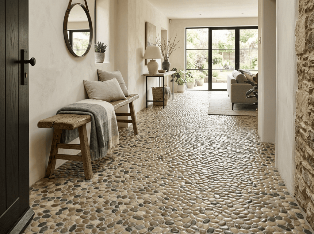 Галька в интерьере