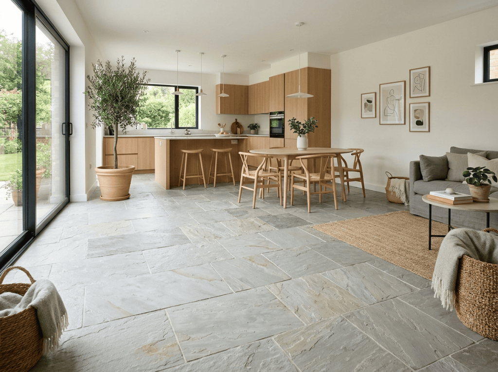 Пол из сланца