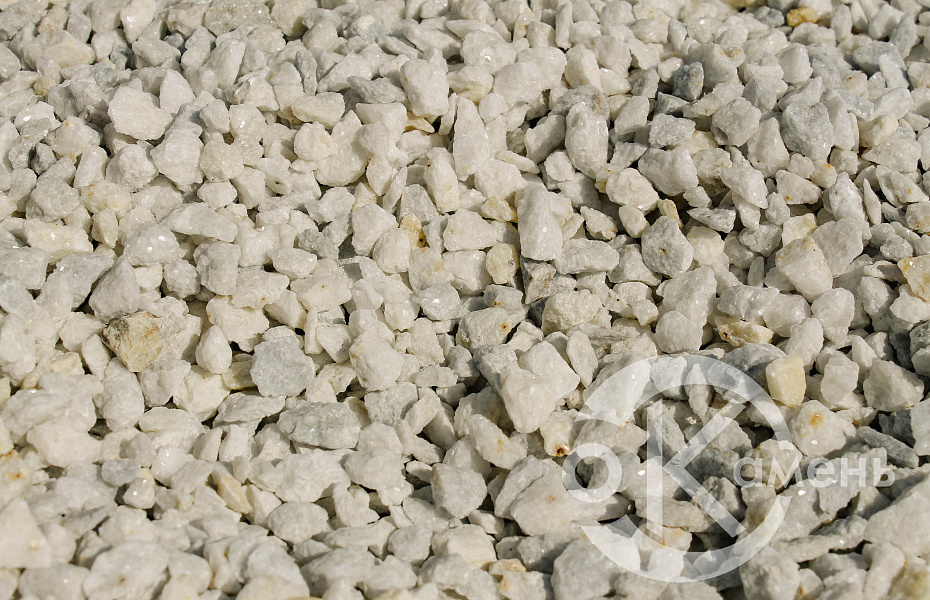 Мраморная бело-серая колотая 5-10 мм